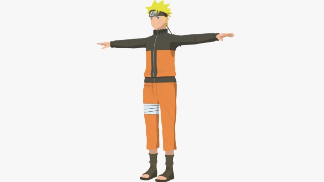 Naruto Shippuden Low-poly 3D Model
