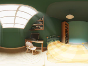 CARTOON BEDROOM 002 3D Model