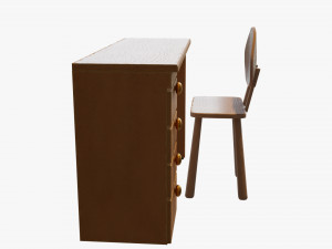 Cartoon wooden desk Modèle 3D