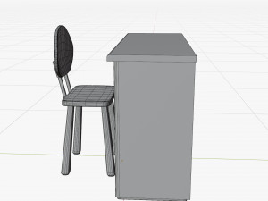 Cartoon wooden desk Modèle 3D