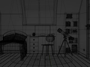 CARTOON ROOM 003 3D Model