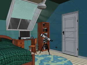 CARTOON ROOM 003 3D Model