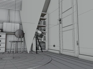 CARTOON ROOM 003 3D Model