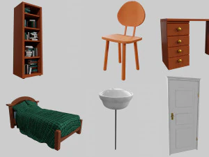 CARTOON ROOM 003 3D Model