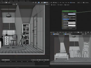 CARTOON ROOM 003 3D Model