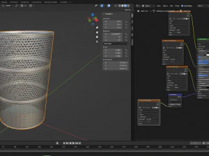 Low Poly Trash Can 3D Model