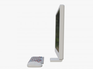 Cartoon White Computer Desktop 3D 模型