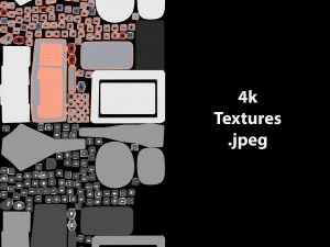 만화 흰색 컴퓨터 바탕 화면 3D 모델