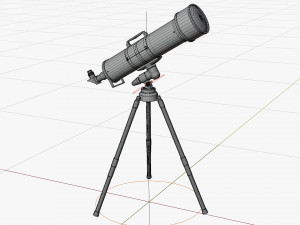 Cartoon Telescope 3D 模型