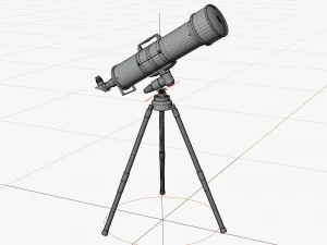 Cartoon Telescope 3D Model