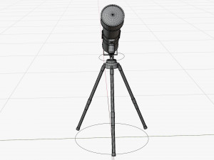 Cartoon Telescope 3D 模型