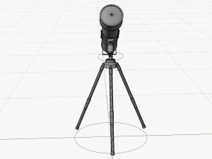 Cartoon Telescope 3D Model