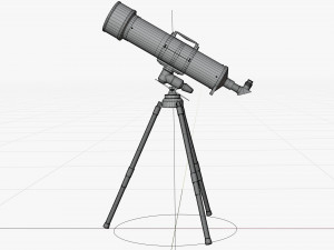Cartoon Telescope 3D 模型