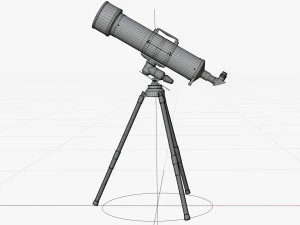 Cartoon Telescope 3D Model
