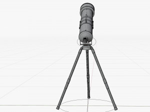 Cartoon Telescope 3D 模型