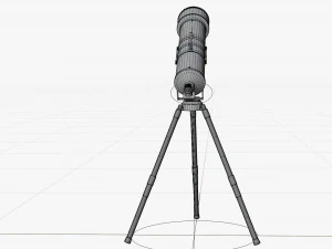 Cartoon Telescope 3D Model