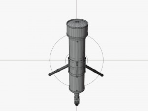 Cartoon Telescope 3D 模型