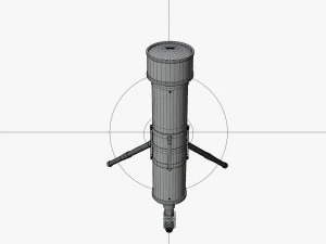 Cartoon Telescope 3D Model
