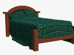 Cartoon Wood Bed Modèle 3D