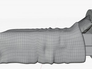 Cartoon Wood Bed Modèle 3D