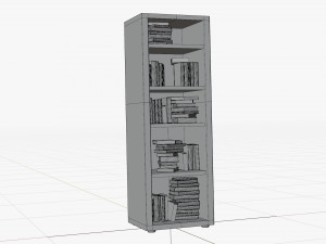 Cartoon Closet with books Modello 3D