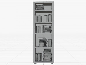 Cartoon Closet with books Modello 3D