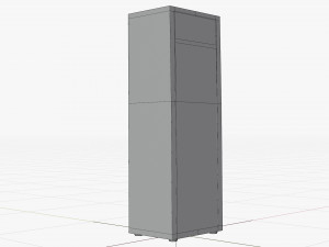Cartoon Closet with books Modello 3D