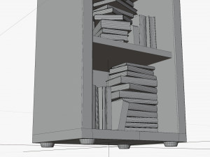 Cartoon Closet with books Modello 3D