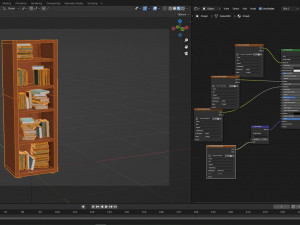 Cartoon Closet with books Modello 3D