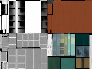 Cartoon Closet with books Modello 3D