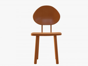 Cartoon brown wooden chair 3D 모델