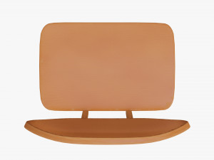 Cartoon brown wooden chair 3D 모델