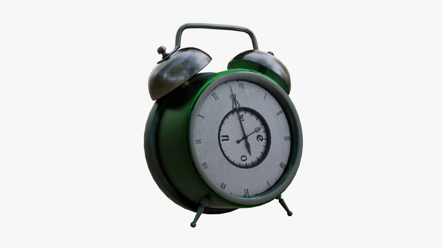Cartoon Animated Alarm clock 3D Model .c4d .max .obj .3ds .fbx .stl .blend