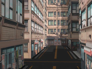 Anime Building 3D Model