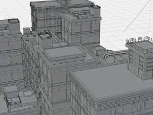 Anime Building 3D Model