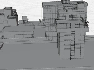 Anime Building 3D Model