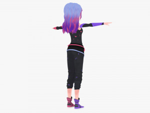 Character Girl Model 3D