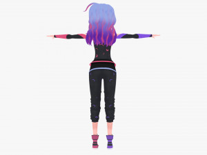 Character Girl Model 3D