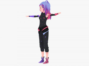 Character Girl Model 3D