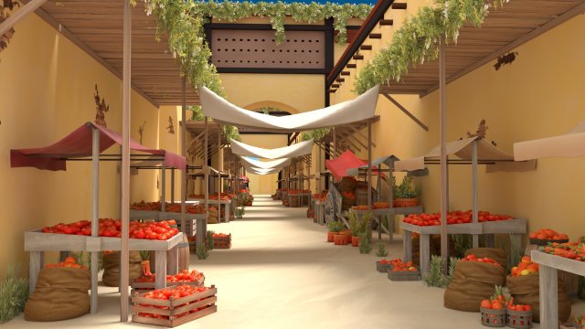 Marketplace- Sand- East Modèle 3D .c4d .max .obj .3ds .fbx .stl .blend 
