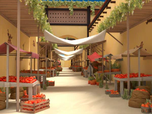 बाज़ार- रेत- पूर्व 3D मॉडल