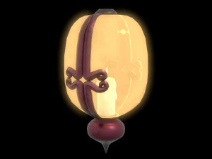 Stylized Fantasy Floating Lamp for Halloween 3D Model