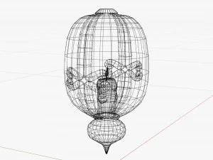 Stylized Fantasy Floating Lamp for Halloween 3D Model
