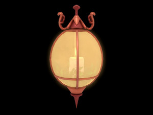 Stylized Fantasy Floating Lamp for Halloween 3D मॉडल