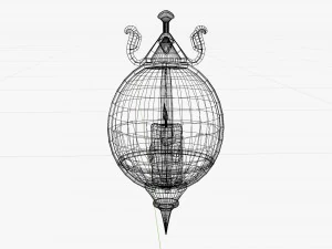 Stylized Fantasy Floating Lamp for Halloween 3D Model