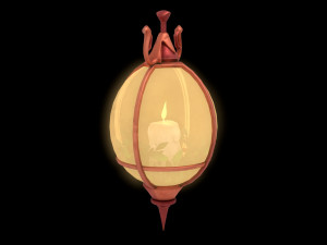 Stylized Fantasy Floating Lamp for Halloween 3D मॉडल