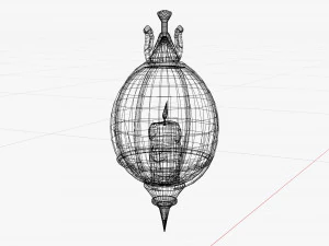 Stylized Fantasy Floating Lamp for Halloween 3D Model