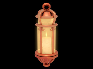 Stylized Fantasy Floating Lamp for Halloween 3D मॉडल