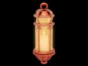 Stylized Fantasy Floating Lamp for Halloween 3D Model