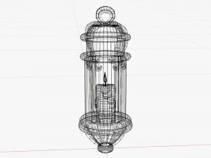 Stylized Fantasy Floating Lamp for Halloween 3D Model